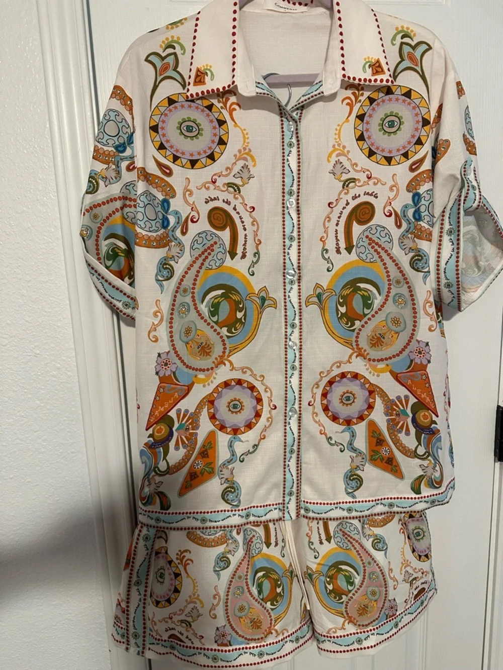 Polo Print Half Sleeve Shorts Set - Picture 5 of 8